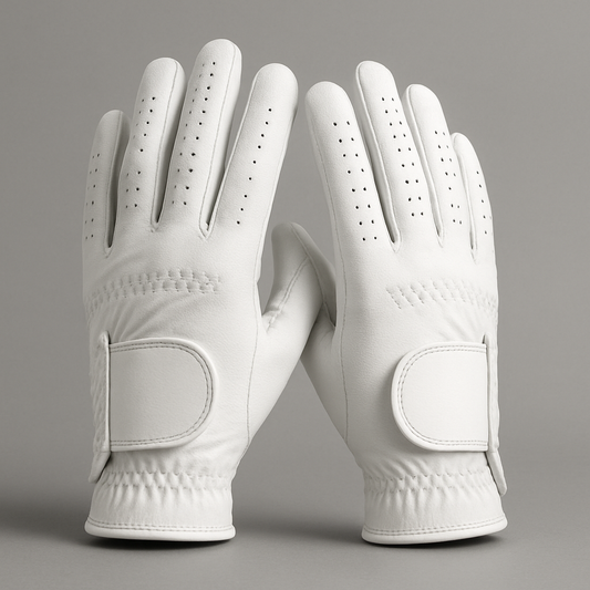 White Men's Golf Gloves - Left and Right Hand